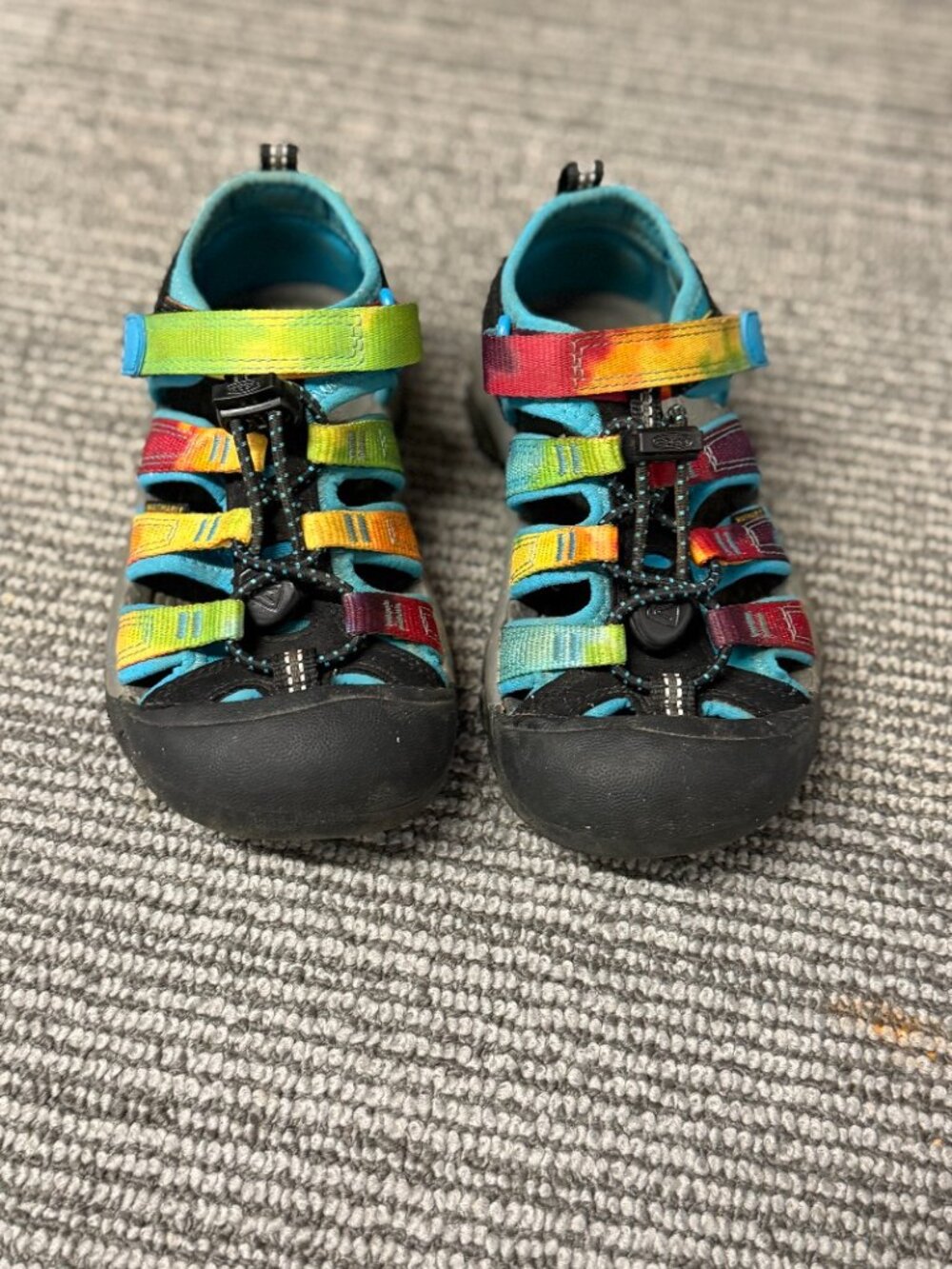 KEEN Kids Newport H2 Sandals | Rainbow Tie-Dye | Little Kid Size 12 | EUC - Picture 2 of 2